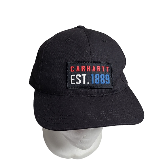 Carhartt Black Baseball Cap Hat Est 1889 Embroidered Unisex Adjustable - Picture 2 of 10